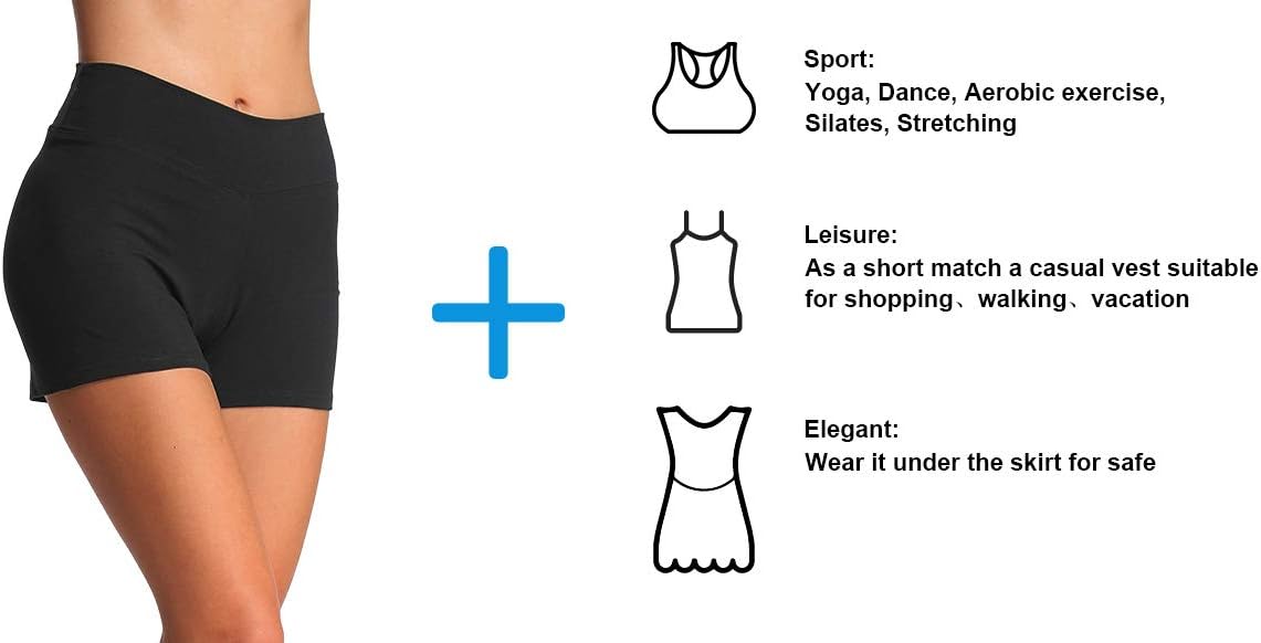 3” Yoga Lounge Shorts for Women, 2Pack, High Waisted, Premium Combed Cotton Blend Breathable, Beat Summer Heat, Squat Proof