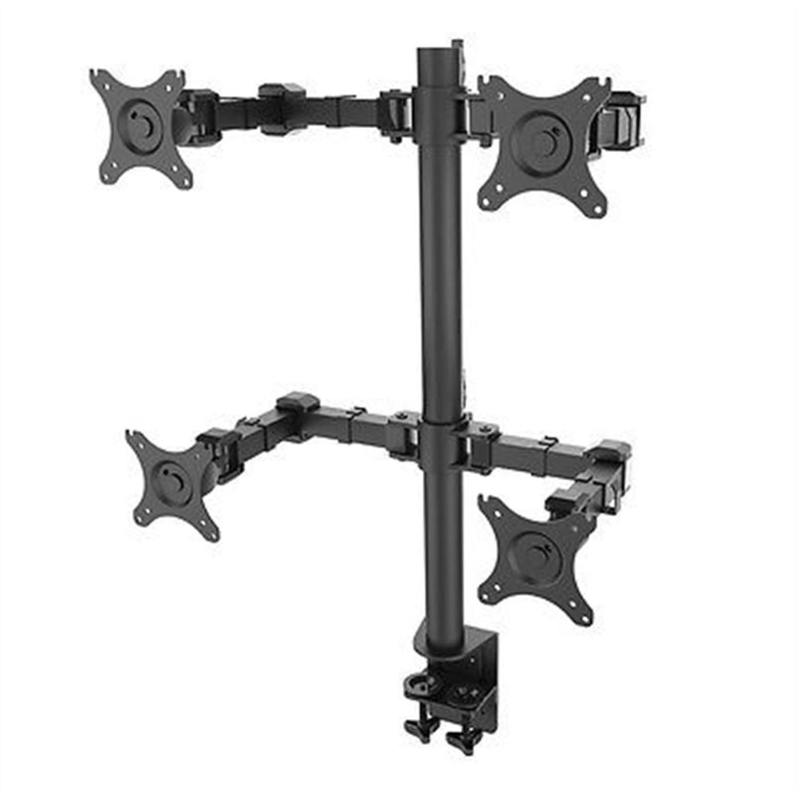supporto per monitor Quadrum Lcd. Supporto monitor, 4 monitor Bracket Adatto monitor for impieghi gravosi fino a 30 pollici, montaggio da tavolo regolabile completo contiene fino a 22 libbre for bracc