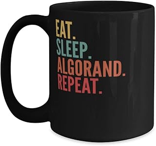 Algorand Crypto, Eat Sleep Algorand Repeat Mug 15oz, black