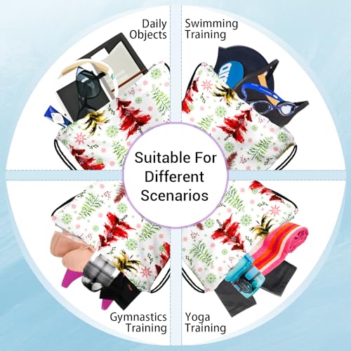Image of Winter Holiday Trees Grip Bag for Gymnasts Adjustable Men Women Gymnastics Drawstring Bag