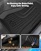 Floor Mats Fit for Jeep Wrangler JK 2014-2018 Unlimited 4 Door Only (Non JL or 4XE) TPE All Weather Custom Fit Floor Liner for Jeep Wrangler JK 1st and 2nd Row Full Set Car Mats, Black