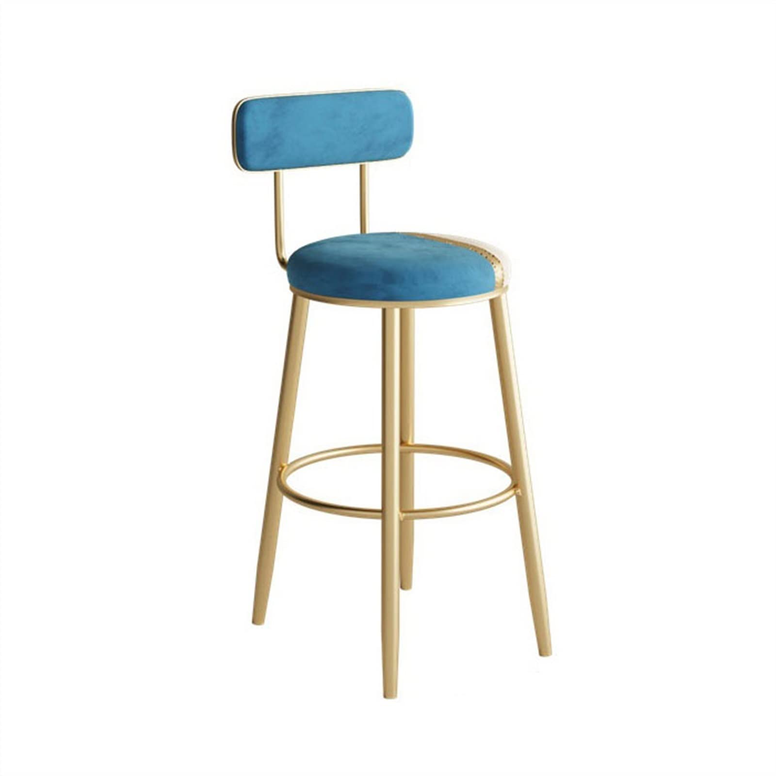 Eines A Home Bar Furniture Fashion Creative High Chair Nordic Bar Kitchen Restaurant Cafe Decoration High Stool With Backrest Metal Bar Stool Counter Barstool(,65Cm)