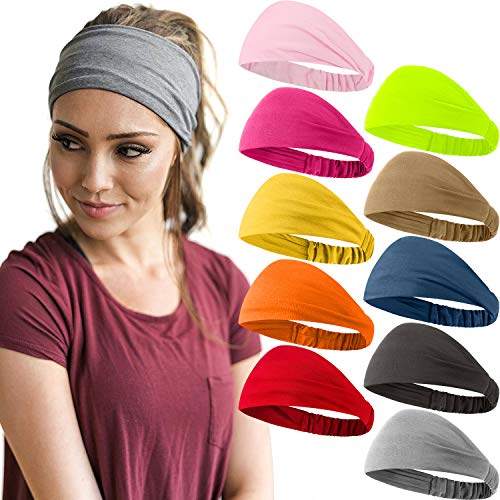 12 Stück Stirnbänder Für Damen – Weiche Sport-Stirnbänder In Neonorange Für Yoga, Fitness & Alltag