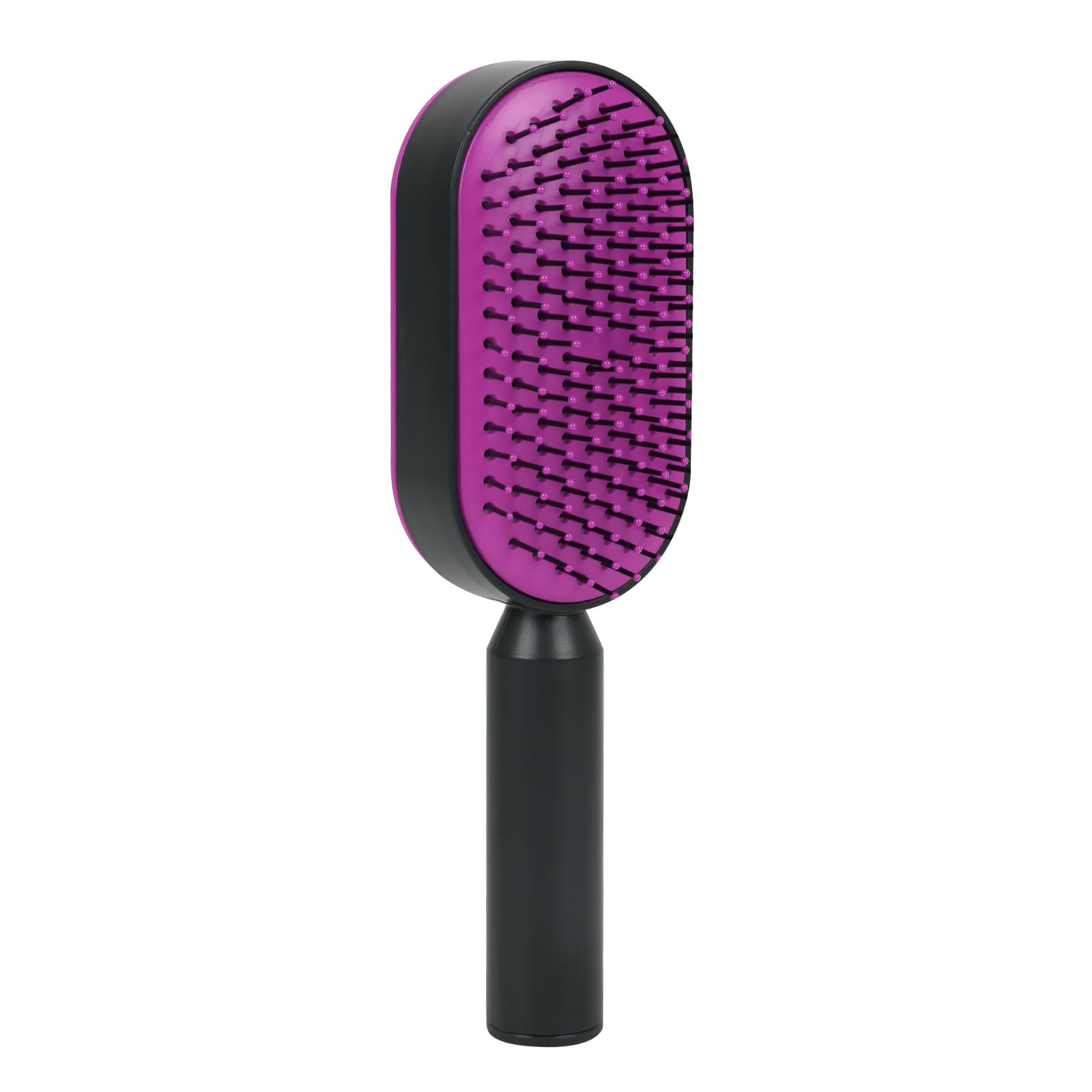 Kyaoayo Self Cleaning Hair Brush for Women Men & Children, Soft Massage Bristle Paddle Brush, Airbag Massage Comb - Image 2