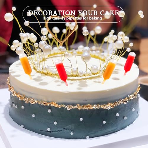 Image of Teenitor Plastic Pipettes Squeeze Dropper Disposable 4ml 100pcs Mini Flavor Injector for Chocolate Strawberries Ice Cream Mini Cakes