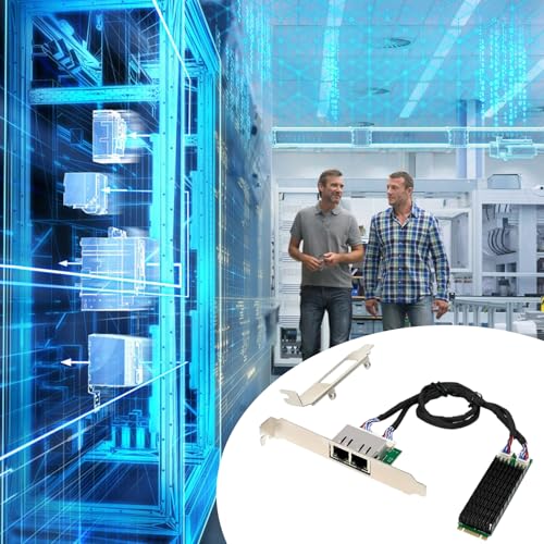 Tarjeta de Red Profesional con Dos Puertos Gigabit, Interfaces con Llaves B+M para Instalación, Controlador de Red Energéticamente Eficiente miniatura 2