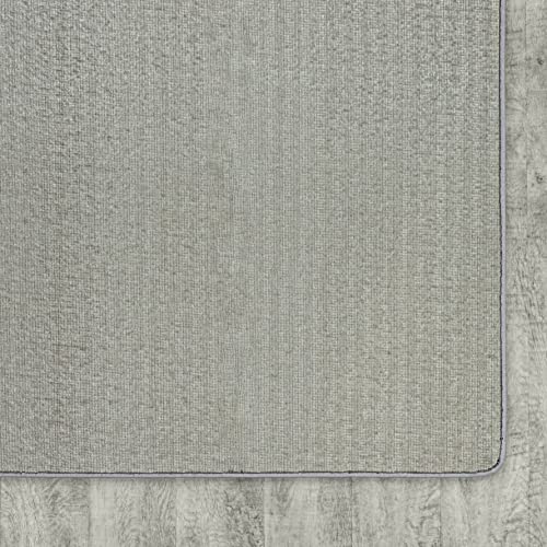 Joy Carpets Kid Essentials Endurance Misc Solid Color Area Rugs, Silver, 6' X 9' #TOP3