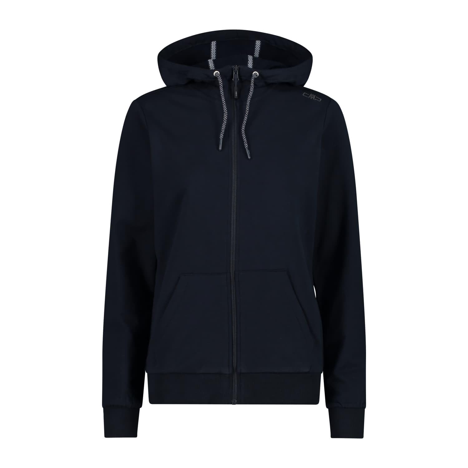 CMP Damen Damenjacke mit Fester Kapuze Sweatshirt aus Baumwolle