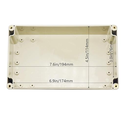 Miniatura 41 de Zulkit Caja de conexiones de plástico ABS a prueba de polvo, impermeable, IP65, cajas eléctricas universales para proyectos, gris 7.9 x 4.7 x 2.2