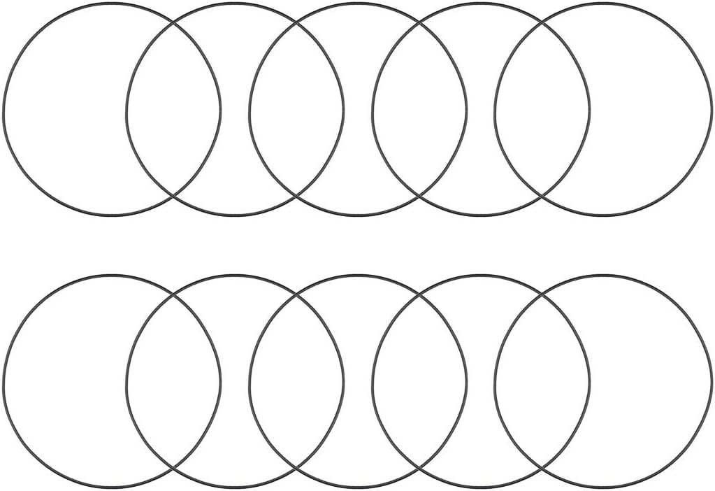 uxcell O-Rings Nitrile Rubber 145.2mm Inner Diameter 150mm OD 2.4mm Width Round Seal Gasket 10Pcs