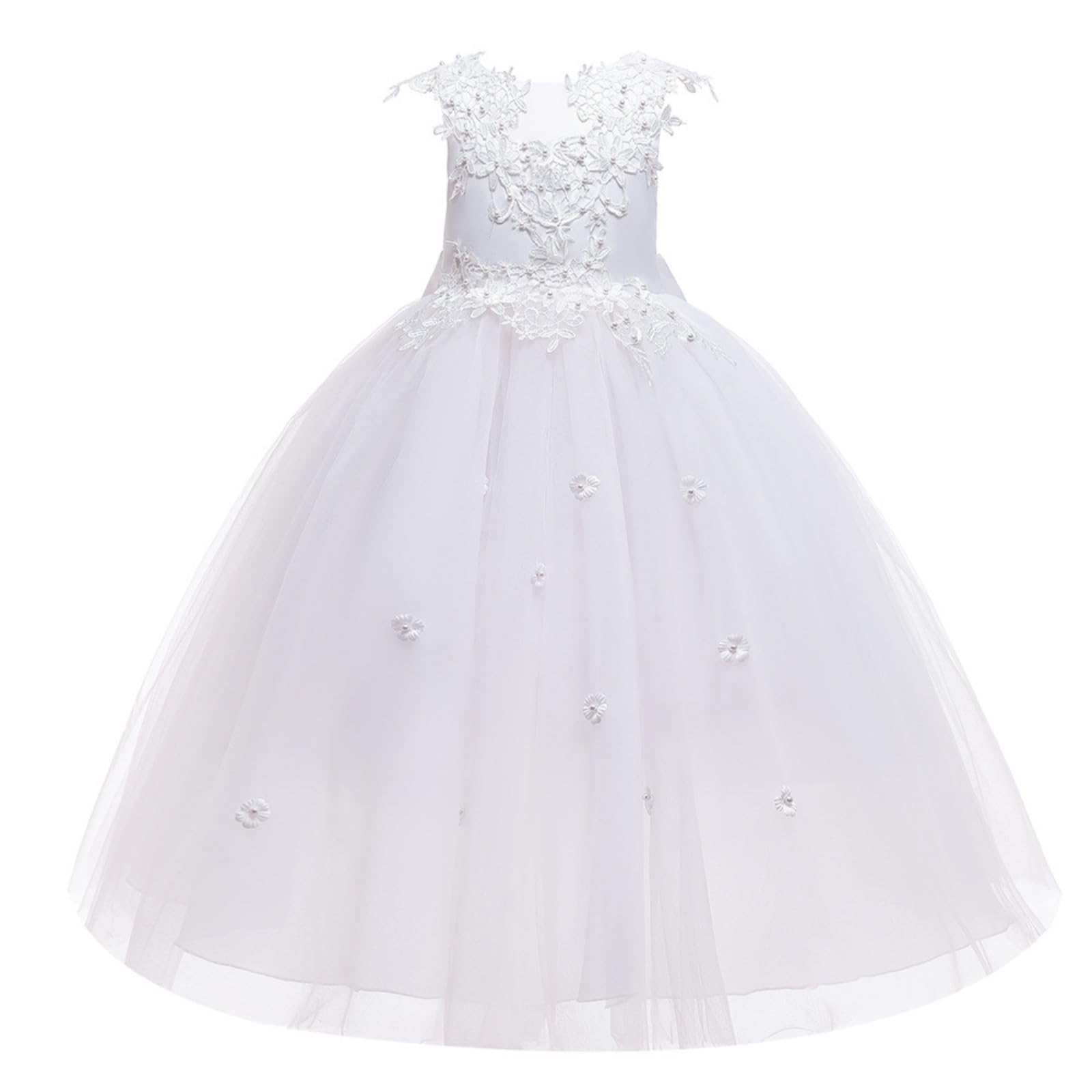 Abito da principessa per ragazze, per feste di compleanno, matrimoni, feste, balli, in tulle, maxi abito da damigella d'onore, abito da sera formale