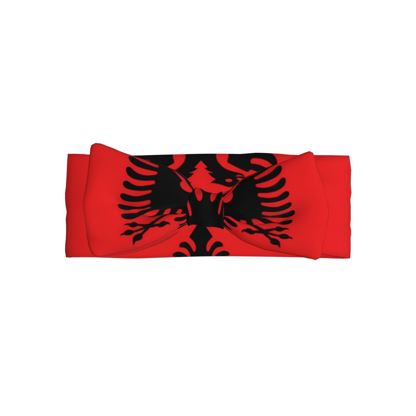 WZYWHJ Albanian flag prints baby bow headbands and elastic soft hair accessories for newborns and girls