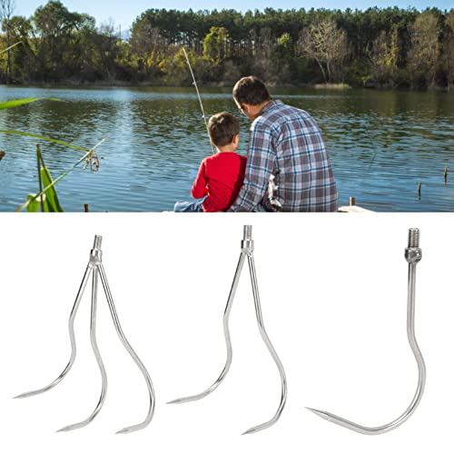 Fishing Fork, Fishing Harpoon Convenient Stainless Steel 8Mm Thread Interface Fish Catching Tool #TOP1