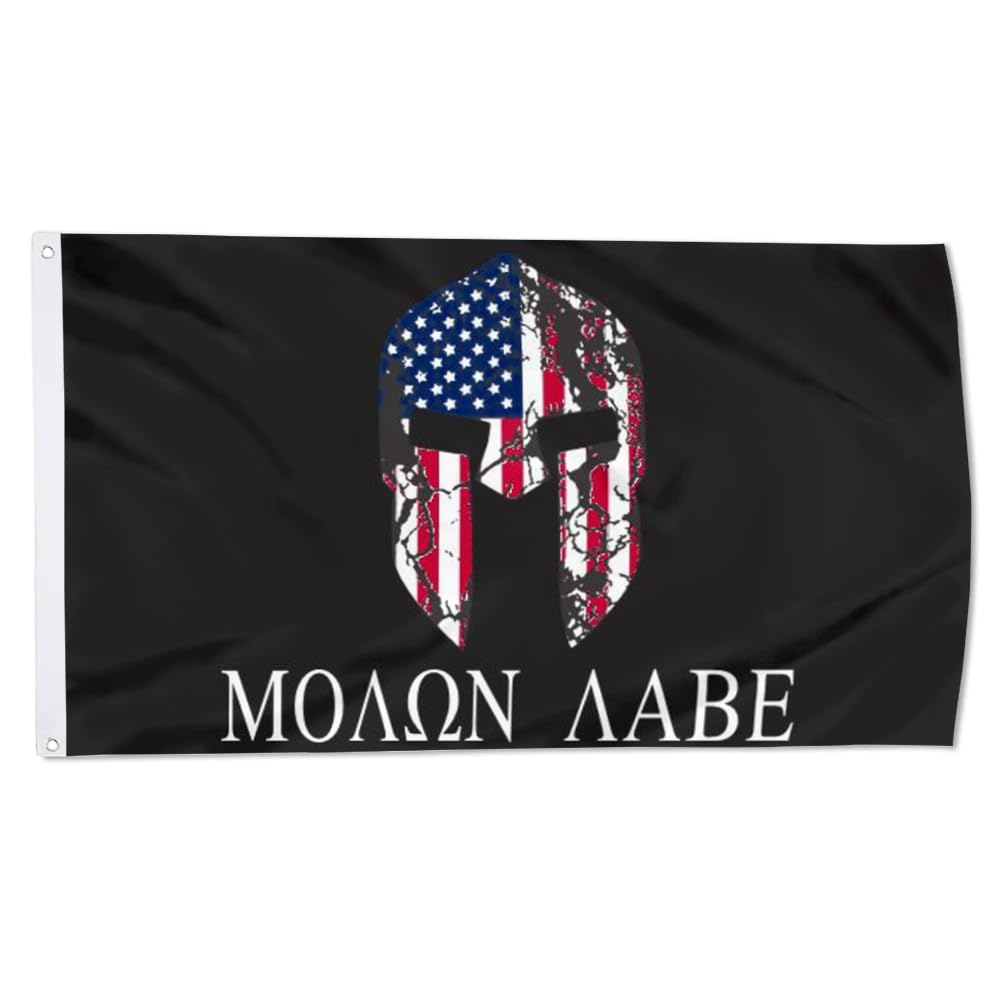 Cayyon Molon Labe Patriotic Flag Banner Outdoor Indoor Decoration Flag 3x5Feet Double Stitched Polyester with Brass Grommets