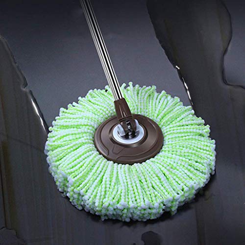 Juego de fregona giratoria y cubo con sistema de fácil escurrido, paño de microfibra lavable para una limpieza eficiente del suelo del hogar y la cocina