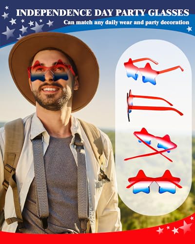 10/20/40 Pack Fun Party Sunglasses Bulk, Mixed Rimless Colorful Party Glasses Photoshoot Prop Costume Eyewear3