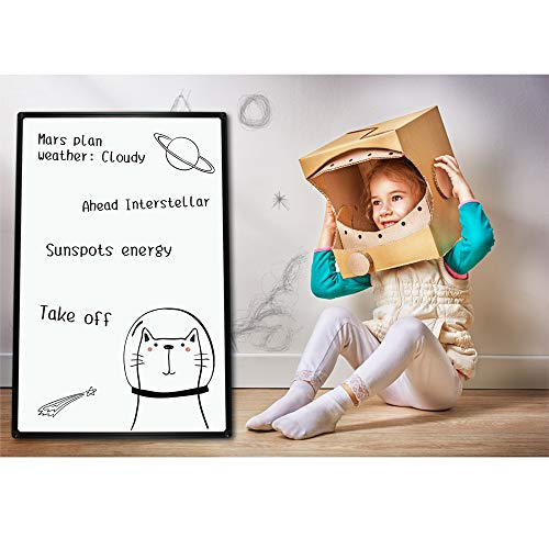 Jiloffice Magnetic Whiteboard/White Board, Dry Erase Board 36 X 24 Inch, Black Aluminum Frame Wall Mounted Board For Office Home And School #TOP3