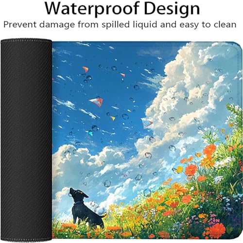 Tapis souris vert imperméable grand format et antidérapant