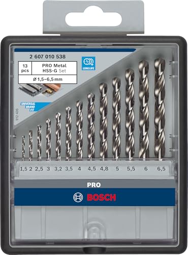 Bosch 13x Coffret de forets hélicoïdaux PRO Metal HSS-G