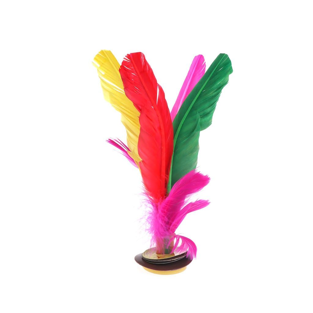 Kik N Fly Fancy Goose Feather Shuttlecock | Colorful Feather Foot Sports Toy for Outdoor & Indoor Play | Strong Base | 19 cm Height | Fun Balance & Kick Game-image-19