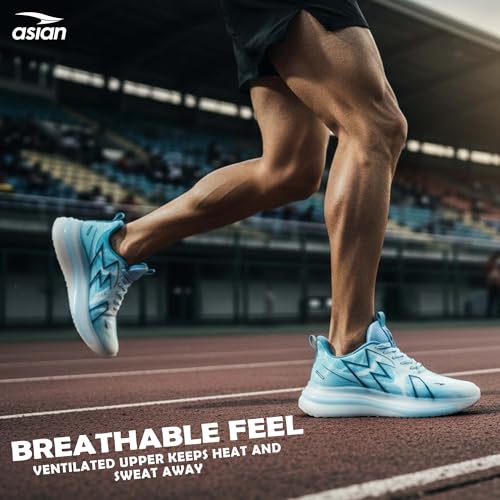 Image of ASIAN Quantum-22 Men's Running Training Shoes - Memory Foam Lightweight Sports Shoes with Stylish Design & Shock Absorbing High Grip Sole | Breathable Athletic Walking Casual Gym Sneakers