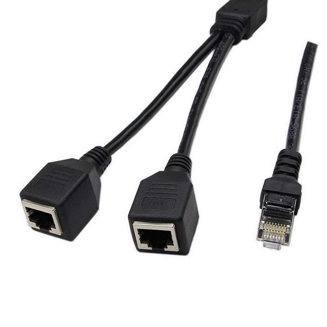 Amazon.co.jp: Rosebe RJ45ネットワークスプリッタアダプタケーブル
