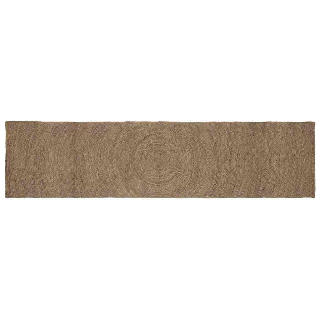 Tapis de couloir en jute gris pour une entrée bohème chaleureuse