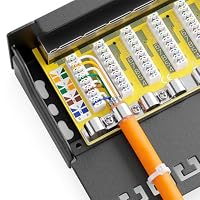 deleyCON CAT 6 Patchpanel Verteilerfeld 8 Port RJ45 - Schwarz – Ansicht 6