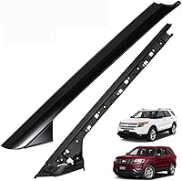 Vista 8 de Moldura de parabrisas delantera exterior Panel de ventana Guarda parabrisas XLT Soporte de ventana Junta para Ford Explorer 2011 2013 2014 2015 2017