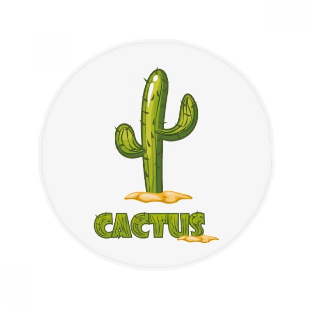 Tapis de sol rond cactus 50cm antidérapant en polyester filé multicolore