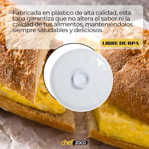 Miniatura 4 de Chefzoco Tapa Volteadora De Tortillas, Tapadera Sarten Tortillas, Tapa Volteatortillas, Tapa Tortillas Con Mango Ergonómico, Plástico, Apta Para Sartenes O Platos 29 Cm
