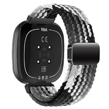 XMUXI Pulseiras Nylon Compatíveis com Fitbit Versa 4/Versa 3/Fitbit Sense/Sense 2 Pulseiras para Mulheres e Homens, Esportivas Esticadas Substituição Pulseiras para Fitbit(sem relógio) (#7)