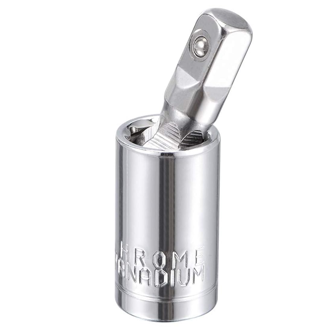 TA-VIGOR 1/4 Inch Drive Universal Joint Swivel Socket, Cr-V Steel Deep Socket Adapter with 360° Swivel Connection, Spring-Loaded Detent Ball for Ratchets and Hand Tools