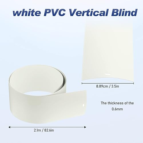 Miniatura 2 de Nuanchu 5 láminas de repuesto para persianas verticales de PVC, piezas de repuesto y 30 pestañas de reparación transparentes, fijadores de
