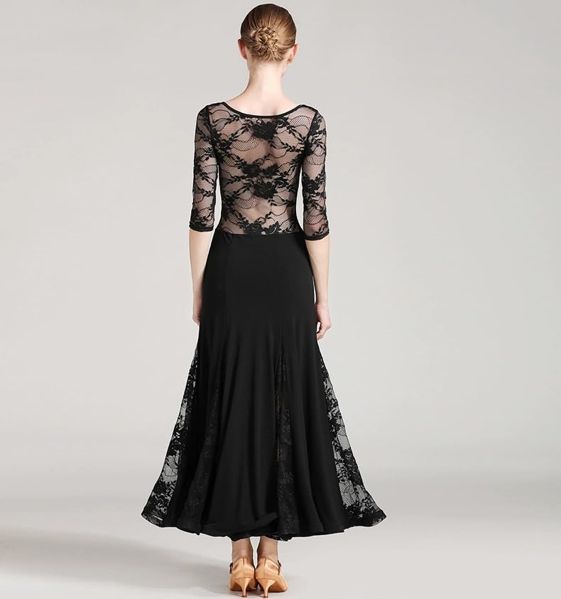 National Standard Tanzkleid National Standard Tanzrock Lang Modern Walzer Tango Tanzkostüm für Wettkampf