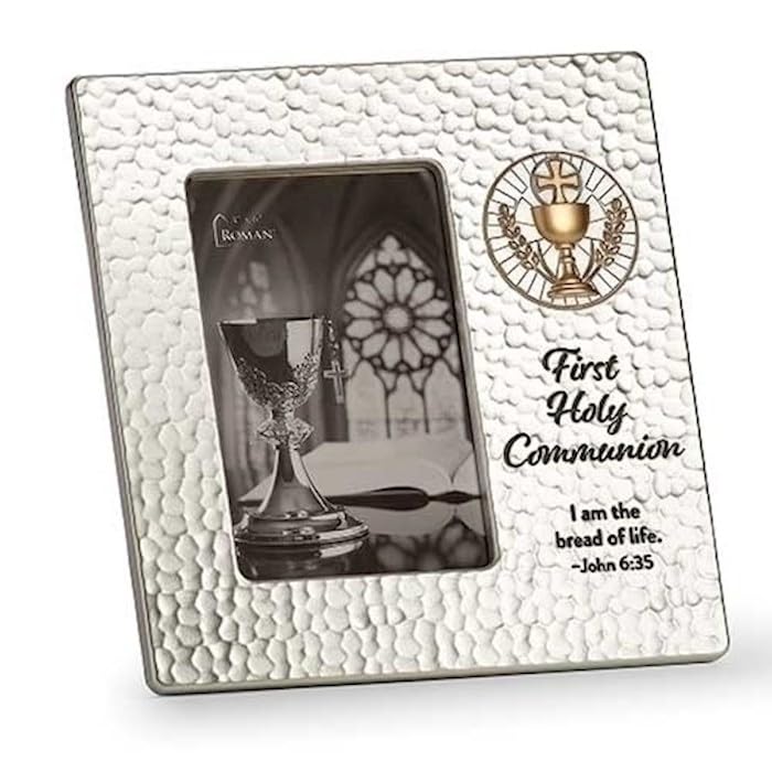 Cadre photo First Communion souvenir religieux pour parrain et marraine