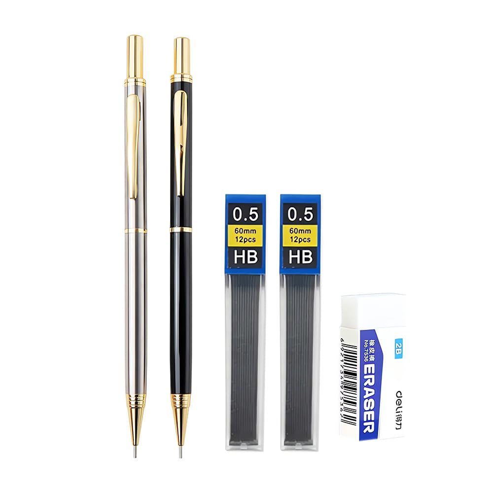 Amazon.co.jp: JOMPENS 0.5mm金属製シャープペンシル2本とリフィル2箱