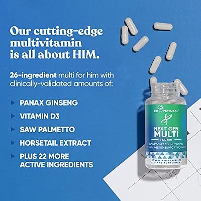 Eu Natural Next Gen Multivitamin Bundle for Him & Her - Optimized Daily Support for Energy, Heart, Bone, Hair & Skin Health and More