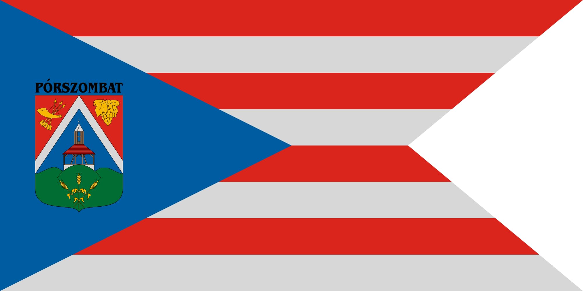 Drapeau Large Pórszombat pour décorer vos grands événements extérieurs