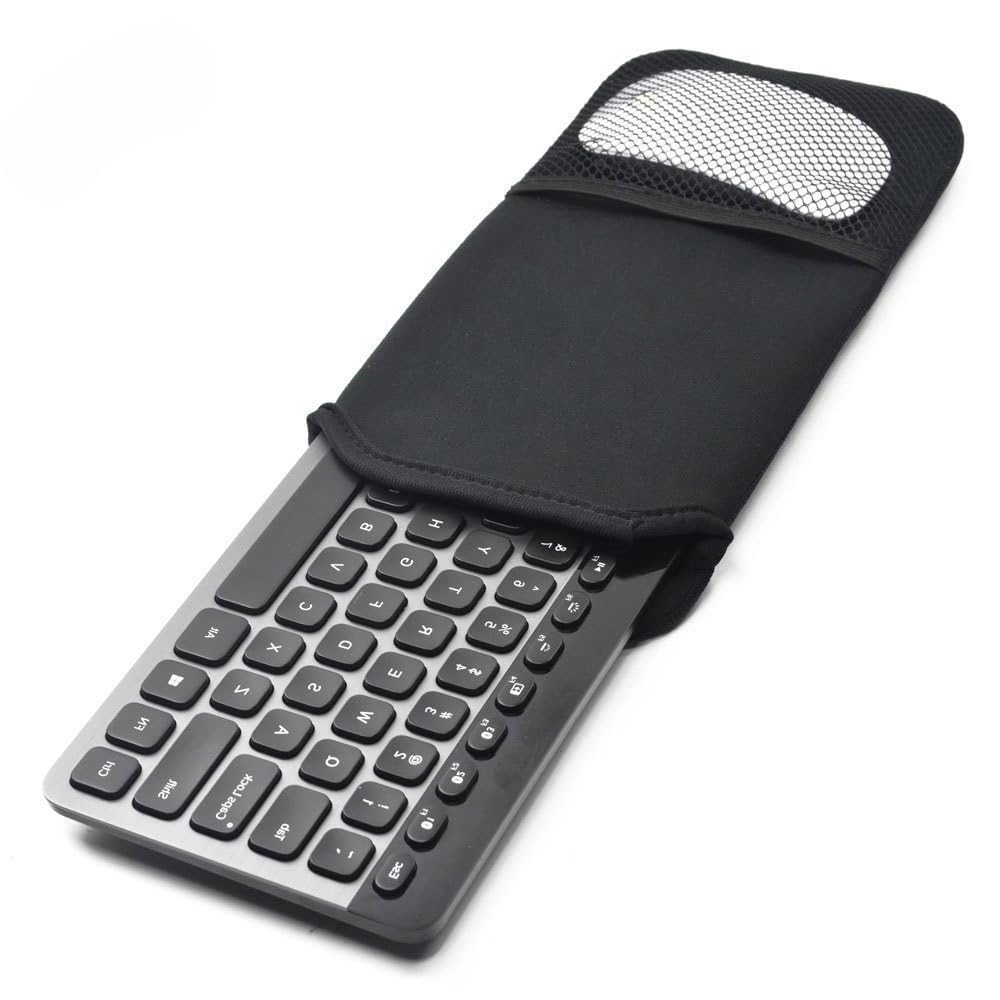 Wanty Neoprene Carrying Case Cover Protector Sleeve Skins Pouch Bags for Apple Wireless Bluetooth Keyboard MC184LL/B MC184CH and MLA22LL/A and Logitech Easy-Switch K810 / K811