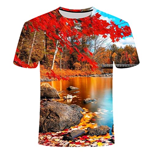 T-shirt d'été décontracté paysage pour oublier la chaleur