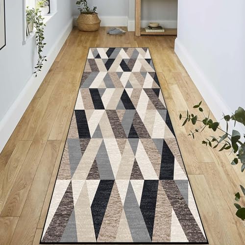 Alfombra de pasillo antimanchas moderna y lavable de poliéster suave 4