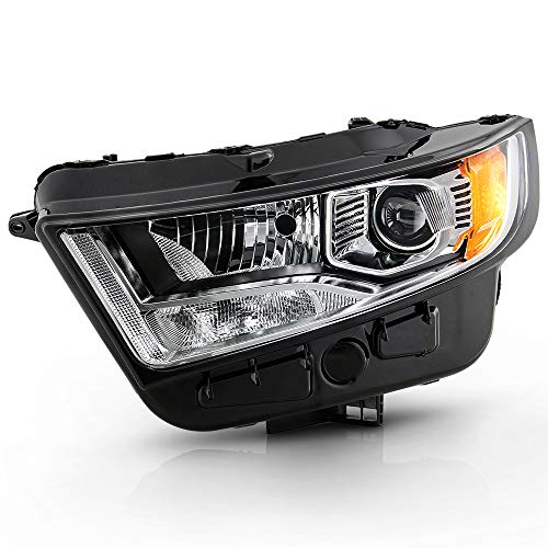 ACANII - For 2015-2018 Ford Edge SE|SEL|Titanium Halogen Projector Headlight Headlamp Assembly Replacement Driver Side