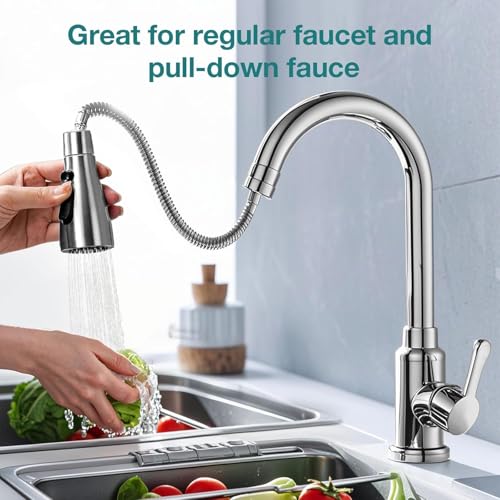 Image of BIRDLINE Tap Extender for Kitchen Sink - 360 Flexible Faucet Extension Attachment | 3-Mode Water-Saving Kitchen Tap Aerator Shower | Tap Extension for Sink, Basin & Wash Area Upgrade Your Kitchen.