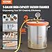 VEVOR 3 Gallon Vacuum Chamber, Upgraded Tempered Glass Lid Vacuum Degassing Chamber, 304 Stainless Steel Chamber, for Stabilizing Wood, Resin Degassing, Silicone Degassing and Plaster Degassing