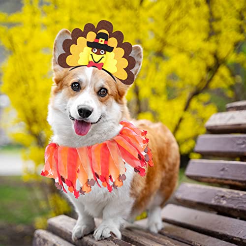 Thanksgiving Dog Costumes Turkey Headband with Dog Collar, Turkey Dog Headband Party Accessory, Dog Thanksgiving Costume with Dog Headband and Turkey Dog Collar for Medium and Large Dogs Thanksgiving Dog Costumes Turkey Headband with Dog Collar, Turkey Dog Headband Party Accessory, Dog Thanksgiving Costume with Dog Headband and Turkey Dog Collar for Medium and Large Dogs