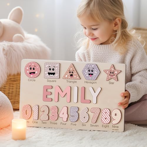 Custom Wooden Name Puzzle, Toddler Toys, Baby Girl Gifts, Gift for Kids, 1st Birthday Gift, Unique New Baby Gifts, Wooden Puzzle
