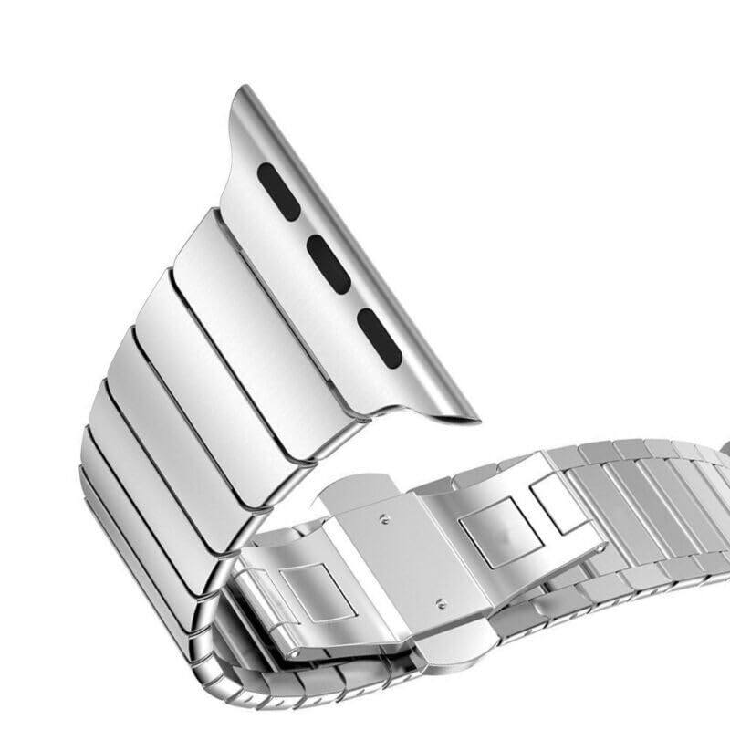 Bracelet luxe métal noir iWatch 41mm boîtier premium de style classique