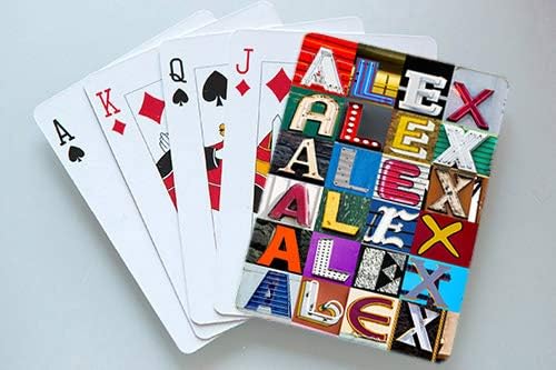 ALEX Personalized Playing Cards Using Sign Letters
