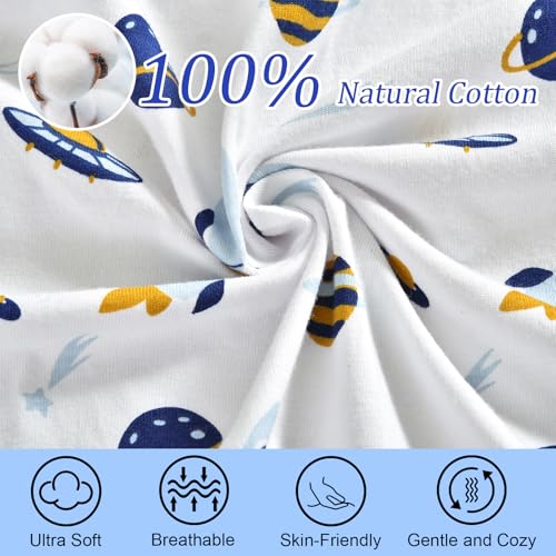 Image of david's kids 100% Cotton 3 Pack Baby Swaddle Wrap for 0-3 Months, Soft Breathable Swaddle Blanket for Newborn Infant, Adjustable Baby Wrap Sleep Sacks for Boys Girls, Newborn Essentials, Space